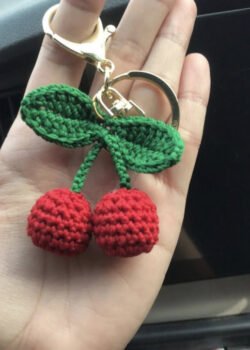 Llavero Crochet Cherry